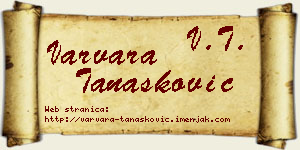 Varvara Tanasković vizit kartica